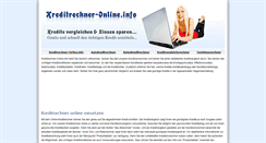 Desktop Screenshot of kreditrechner-online.info